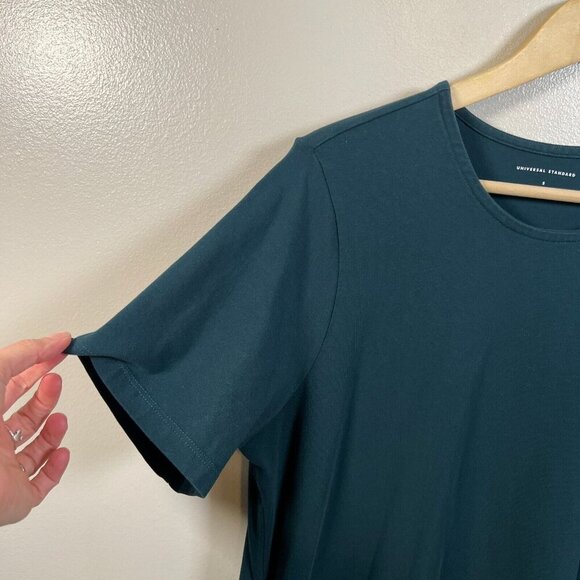 Universal Standard Halie T-shirt Dress Size Small 14/16 Green Minimal Comfy - Picture 4 of 8